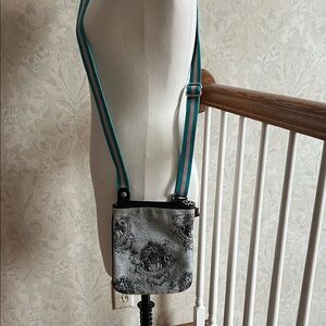 Juicy Couture Gray and Teal Crossbody Bag